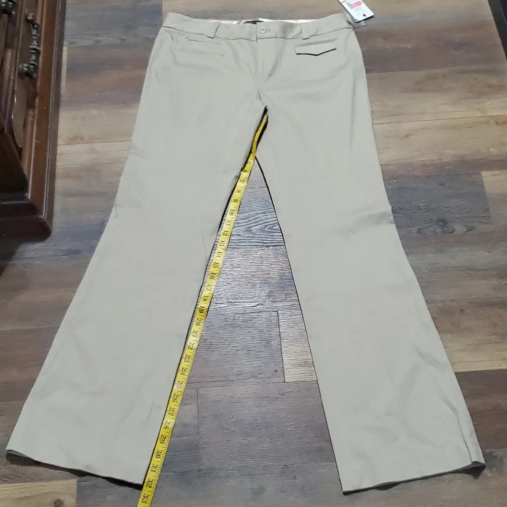 Kenneth Cole new york nwt tan pinstriped boot dress pants